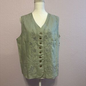 Sage Green Cottagecore Vest